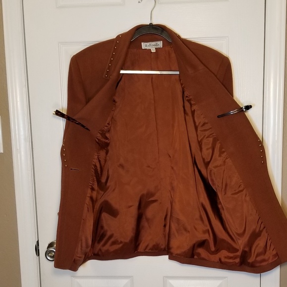 Raffinala jacket/blazer sz 10, cinnamon - Picture 3 of 4
